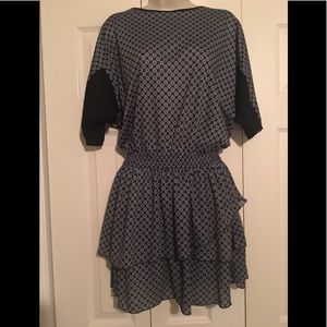 MNG Mango Collection Gray Flower Dress Size US 4